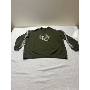 Pagra Fashion Olive Green Sweatshirt Mens Size 40 Dior Inspired Logo Track Style